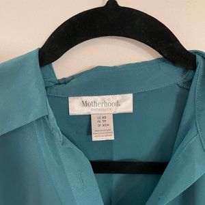 Motherhood blouse teal xs